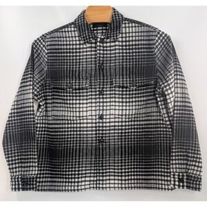 All Saints‎ Bronxville Shacket XXL Jacket Shirt Black Check Relaxed Fit Winter